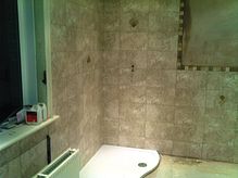 Tiled Bathroom 01 - 02 - With Ceramic Wall Tiles & Mosaic Borders